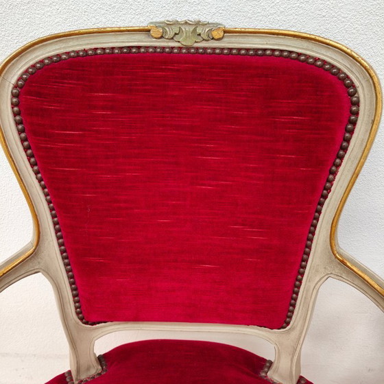 Image 1 of Sedie e poltrone vintage francesi in stile Luigi XV. Prezzo fisso.