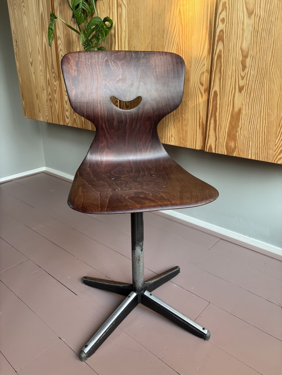 Image 1 of Vintage Galvanitas school chair, Pagholz 15104 'Smiley'