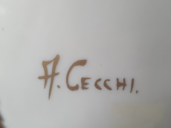 Capodimonte porseleinen tafellamp van Armando Cecchi – 24k goud – Tafellampen, Porcelain (photo 5 of 13)
