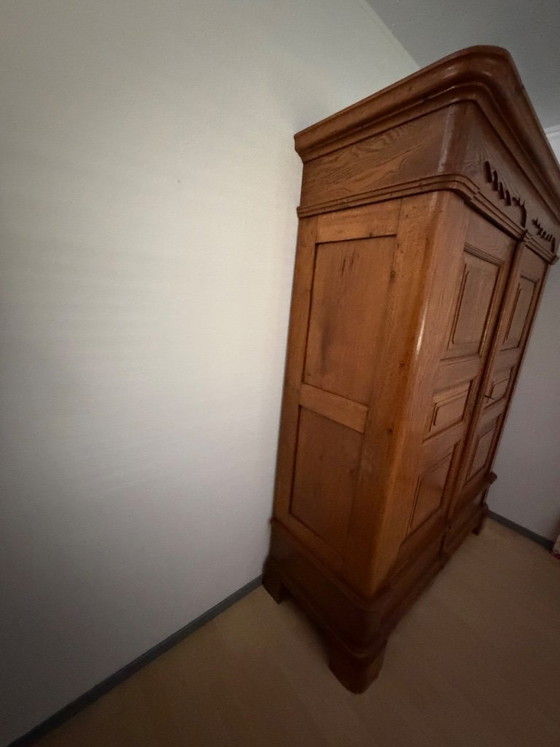 Antico Kussenkast tedesco in rovere., Armadi, Legno, Ottone, Marrone, Klassiek (foto 3 di 5)