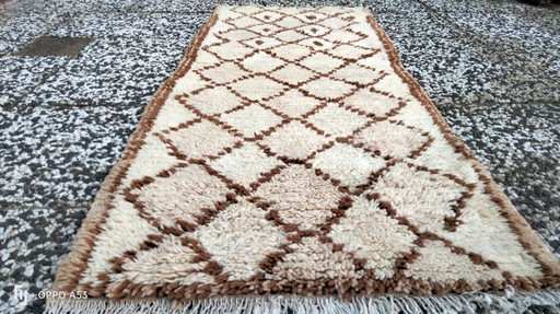 Handgeknoopt Berber kleed wol 169x69cm
