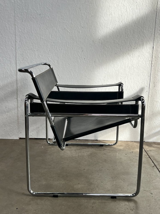 Image 1 of Vintage Wassily Stijl Stoel / Fauteuil , 1980's
