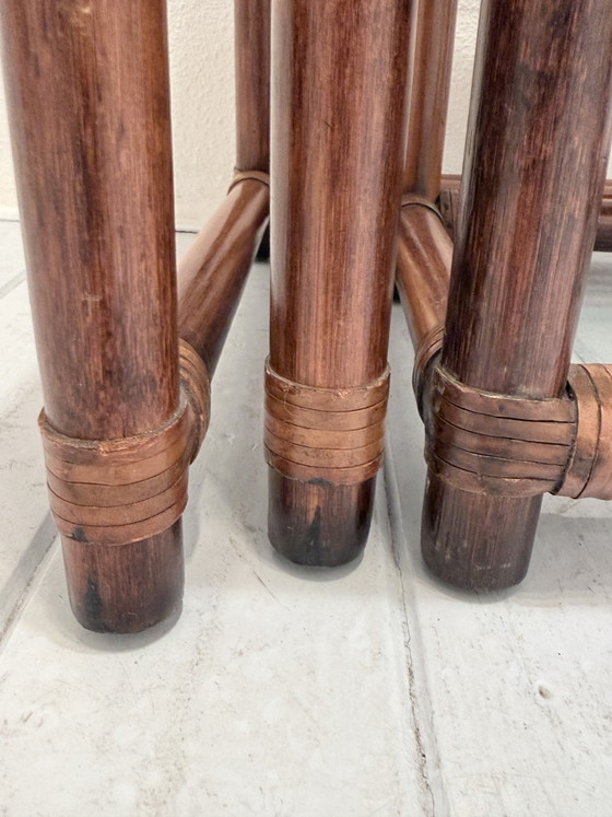 Vintage 70s Nesting Tables — Bamboo – Side tables (photo 6 of 9)