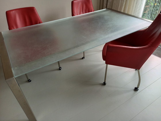 Image 1 of Glass Dining Table With 4 Chairs