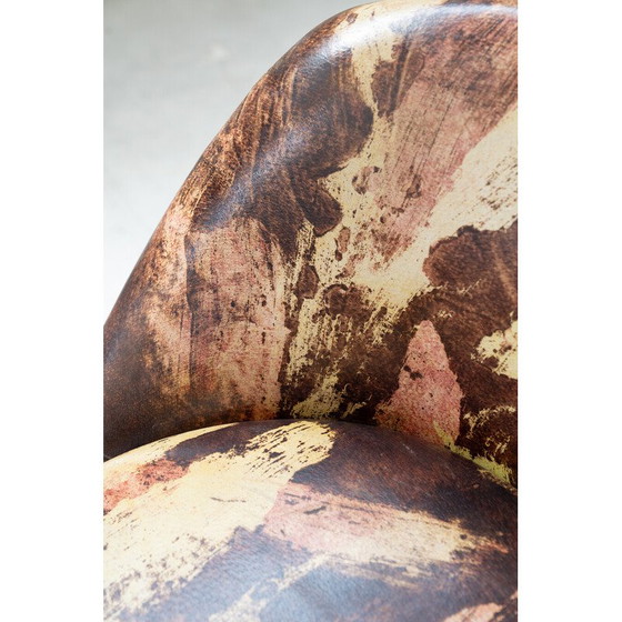 Image 1 of Pair of vintage leather swivel armchairs, Italy 2000