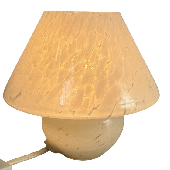 Image 1 of Pilzförmige Glaslampe – 1970er Jahre – Bodenmarke – Italienisch