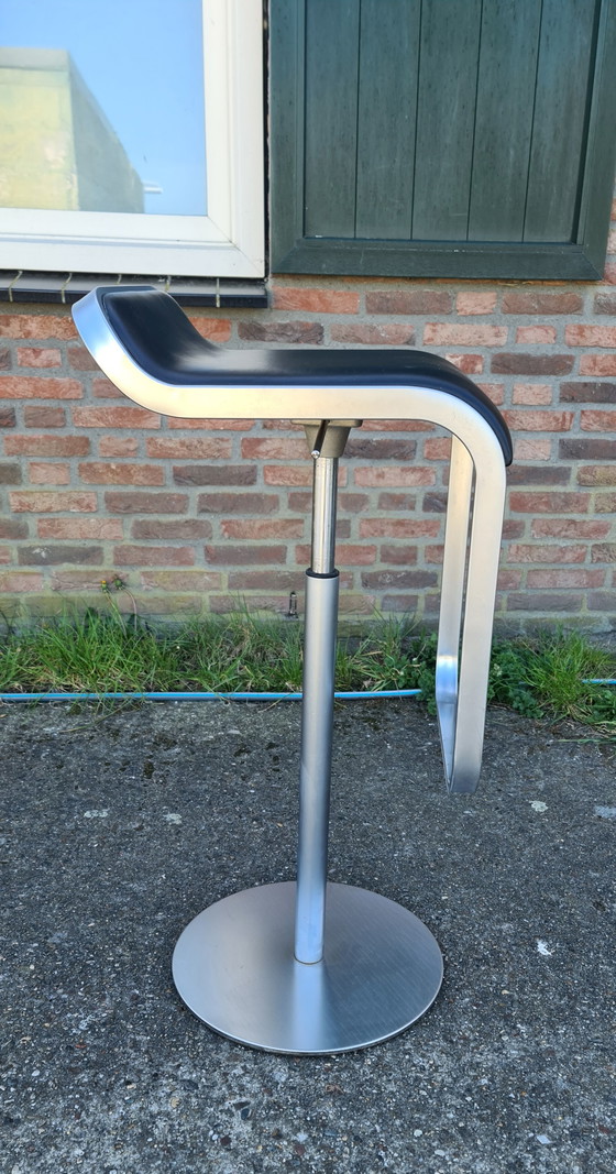 Image 1 of 1x Lem Bar Stool - La Palma Black Leather