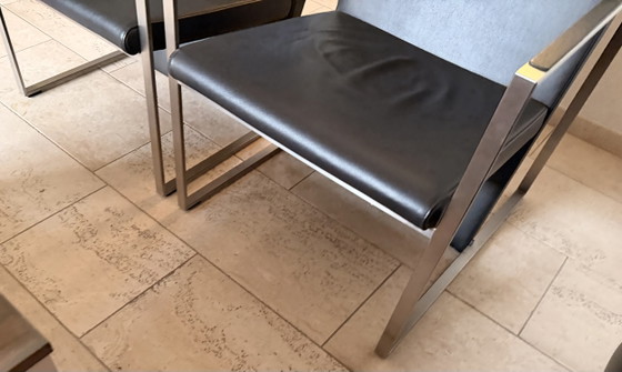 2 Design Stühle der Marke Arco – Sessel, Leather, rvs (photo 3 of 6)