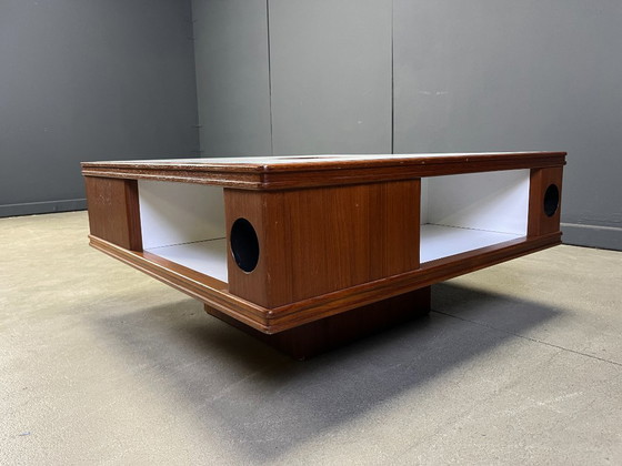 Image 1 of Space age wooden bar coffee table, 1960s