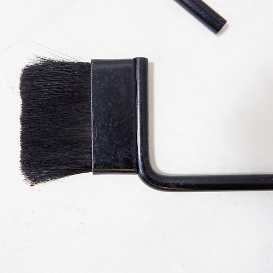 Image 1 of Minimalist Black Metal fire ensemble "Mace-Line" by Ann Maes - 1970s