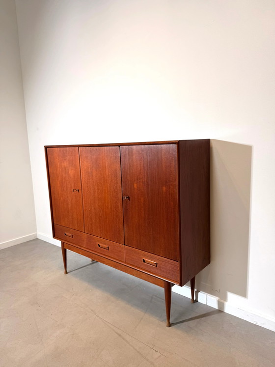 Image 1 of Vintage Mid-Century Teak Highboard / Drinks Cabinet – 1960s
