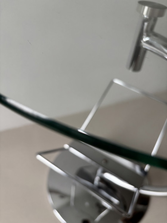 Image 1 of Bijzettafel di design in cromo Kokoon con finestra di lettura