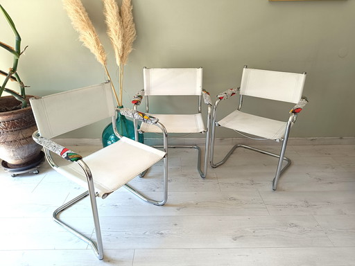 Set Of 3 Mart Stam Cantilever Armchairs