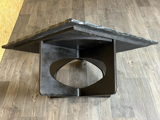 Image 1 of 60er 70er Jahre Brutalistischer Couchtisch Beistelltisch Schieferplatte Design