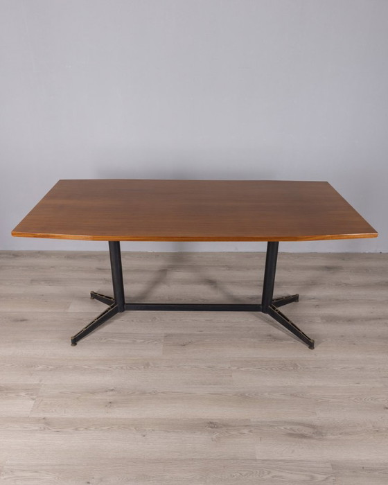 Image 1 of Table vintage en bois des années 1960 conçue par Carlo Ratti pour Lissoni