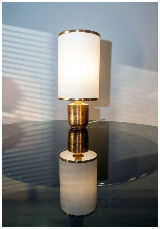 Image 1 of Pagina 1 di 9 Lampada italiana, 1960, ceramica attribuita ad Aldo Lonsi per Bitossi