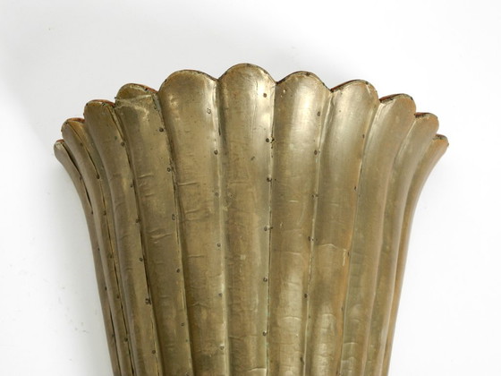 Two Large, Rare 1950s Wall Lamps Made of Wood With Aluminum Cladding – Wall lights (photo 14 of 20)