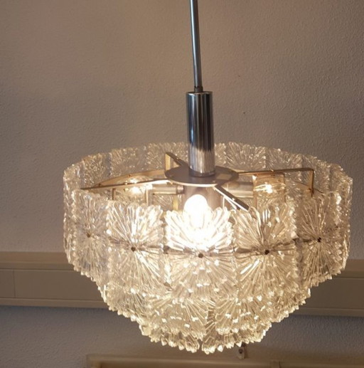 Lámpara de araña Kinkeldy de 3 niveles, década de 1960.