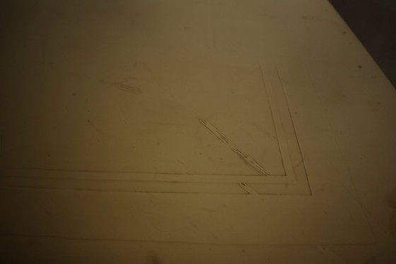 Image 1 of Mesa de centro de latón grabado de Christian Heckscher, Bélgica, década de 1970.