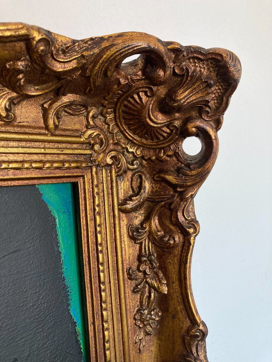 Contemporary artwork in an antique frame from the artist's studio – Paintings & Drawings, Wood, Gold (photo 7 of 8)