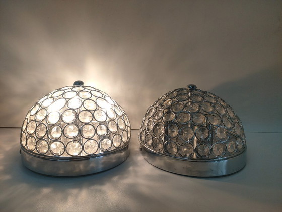 Image 1 of Retro transparent halogen ceiling light (smaller version).