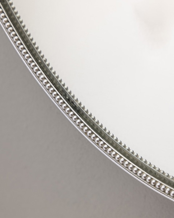 Image 1 of Vintage 70s wall mirror chrome metal Italian design