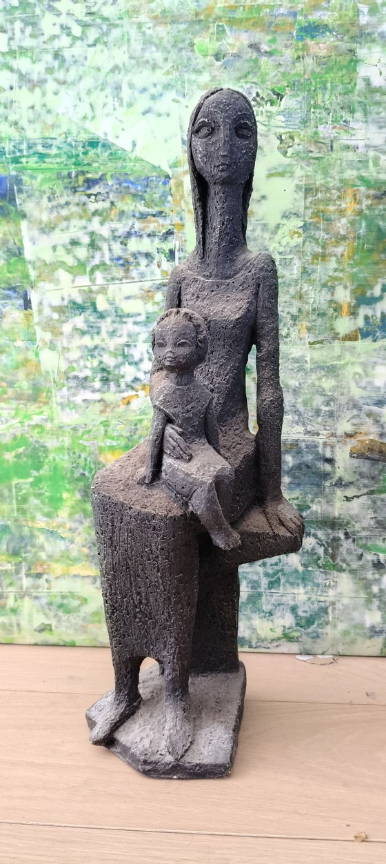 Scultura brutalista vintage – Donna con bambino – Sculture, Altro (photo 5 of 6)