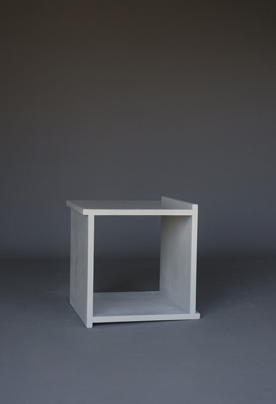 Image 1 of Minimalistischer Sperrholz-Würfelhocker, 1960er Jahre