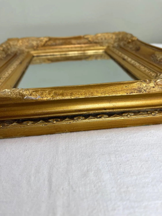 Antiker vergoldeter Spiegel Napoleon III – spätes 19. Jahrhundert – Wood, Rococo (photo 3 of 21)