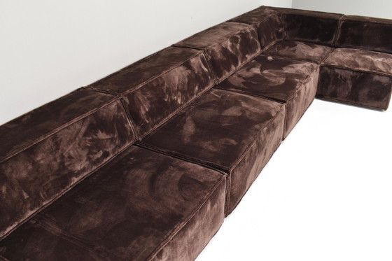 COR Trio Sectional Sofa in Chocolate Brown Velvet 1972 NEW UPHOLSTERY, Modular sofas, Retro (photo 7 of 19)