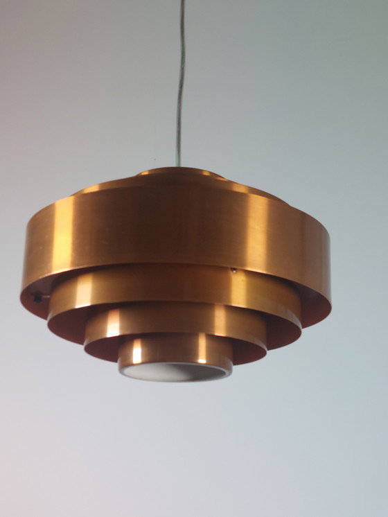 Image 1 of Vintage Mid Century Pendant Light Ultra Copper Jo Hammerborg Fog Morup Denmark