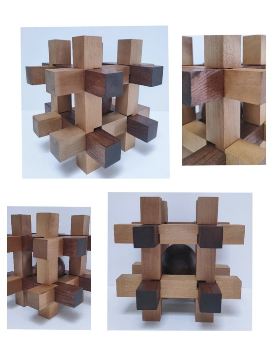 Image 1 of puzzel XL massief hout jaren 80