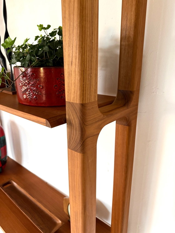 Sistema a parete vintage in teak, Dyrlund anni '80, Armadi a muro, Legno, Marrone (foto 12 di 15)
