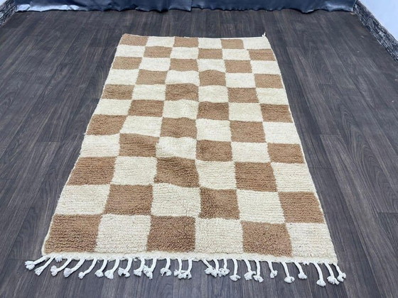 Image 1 of Handwoven Berber rug with traditional colorful patterns, 150/250 cm