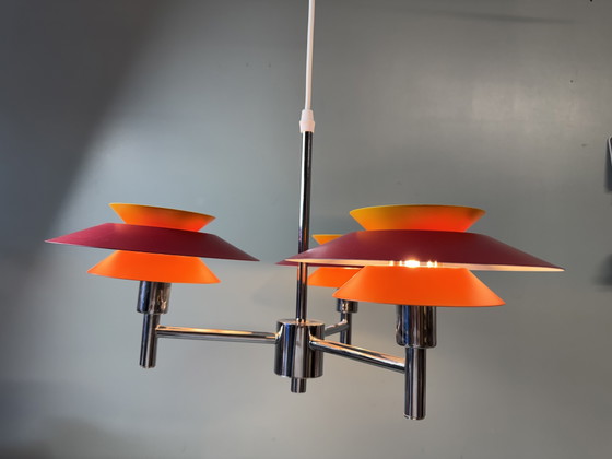 Kleurrijke Deense Design Hanglamp - Vintage Scandinavisch – Hanglampen, Metal (photo 4 of 15)