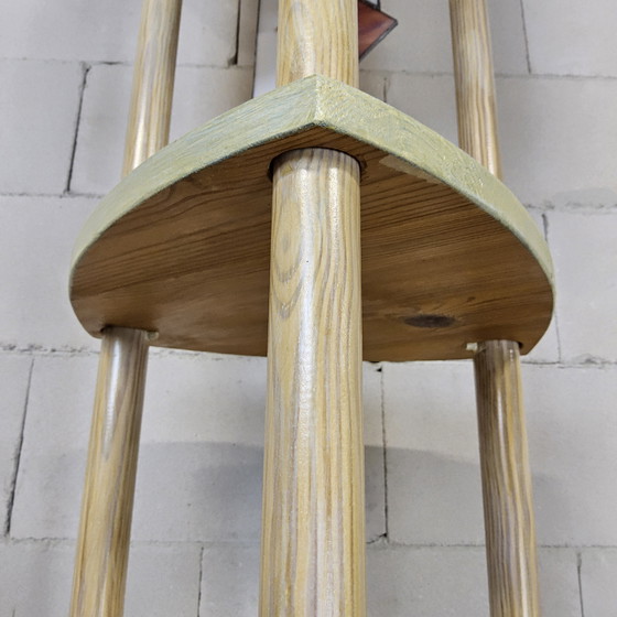 Image 1 of Lampada da terra in vetro colorato di pino, fatta a mano, vintage / lampada unica