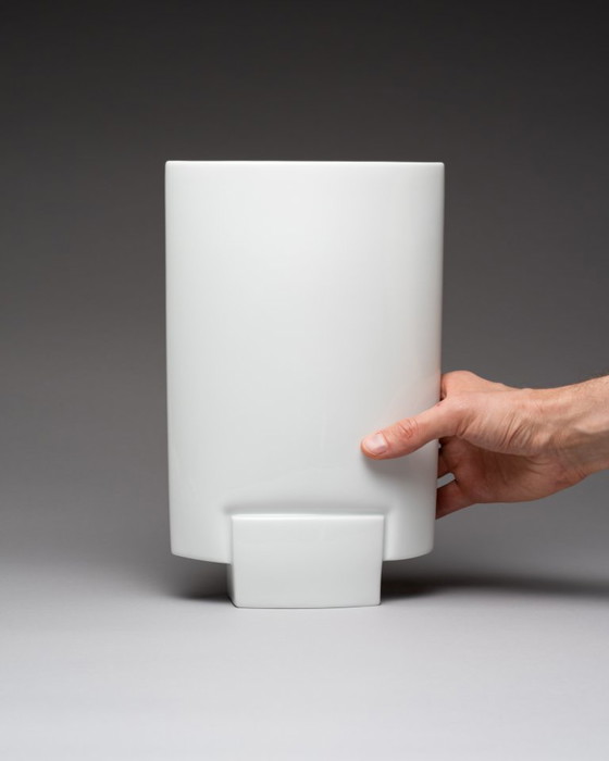 Image 1 of Duo de vases XL en porcelaine Rosenthal vintage : Michael Boehm DEBUT + Platt&Young SPIRIT