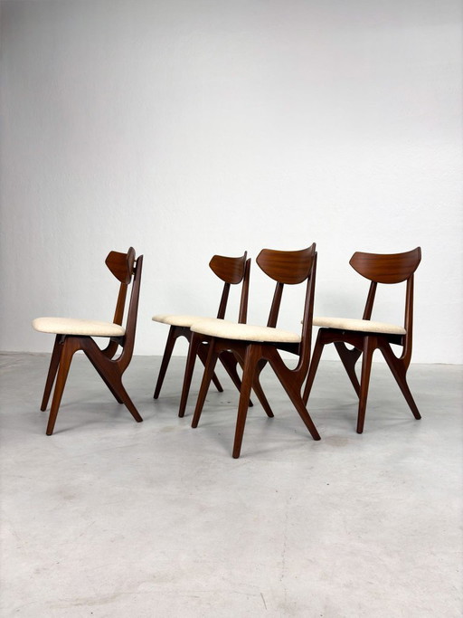 Set di sedie da pranzo in stile metà secolo di AwA