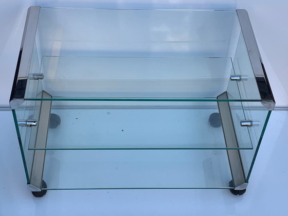 Image 1 of carrello vintage in vetro Pierangelo Gallotti Gallotti & Radice 1970-1979