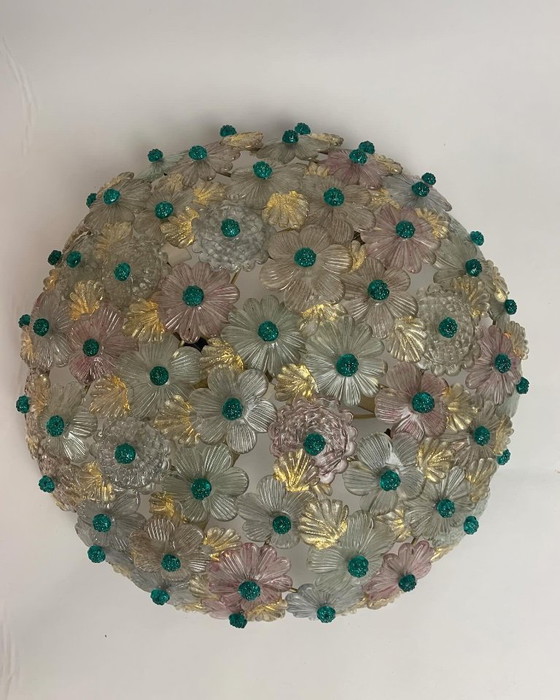 Image 1 of Seguso vetri d’arte pair of flush mount 