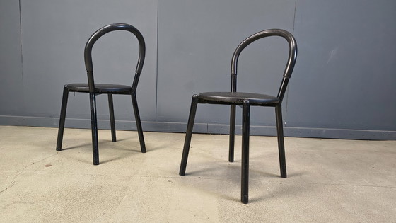 Image 1 of Postmodern italian dining chairs set of 4 - 1980s