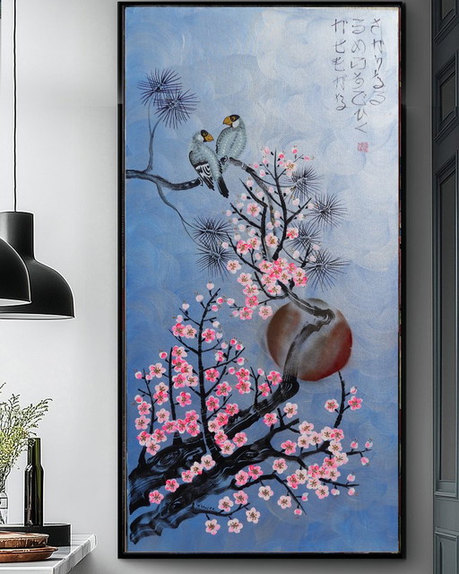 Love Birds J508 - Original Large Painting