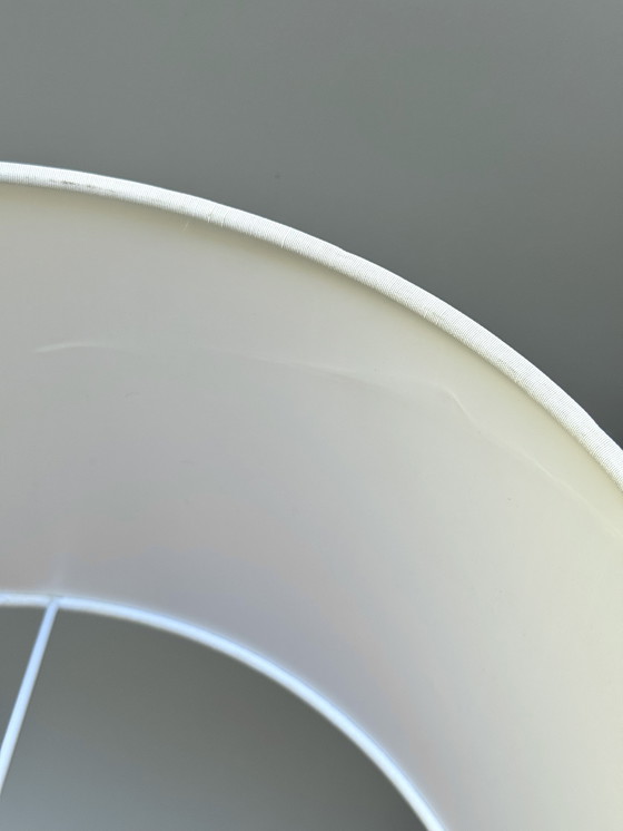 Image 1 of Lámpara de nenúfar de bronce de los años 70 sobre base de travertino - Inspirada en el Art Nouveau