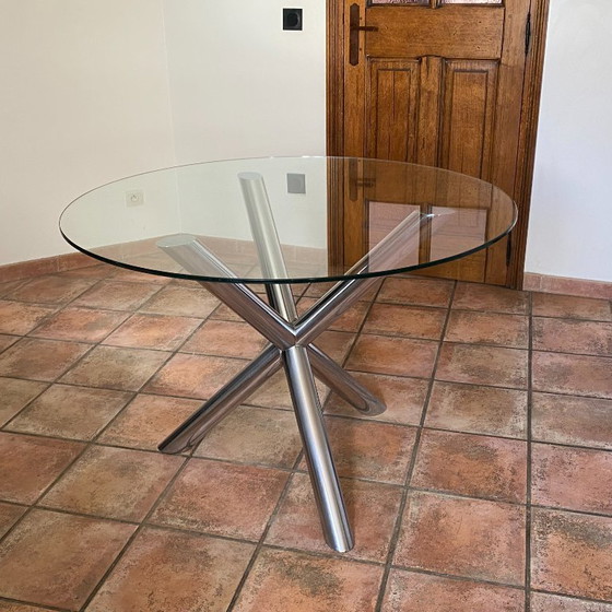 Image 1 of Table Renato Zevi pour Roche Bobois. 1970. Diam. 120cm 