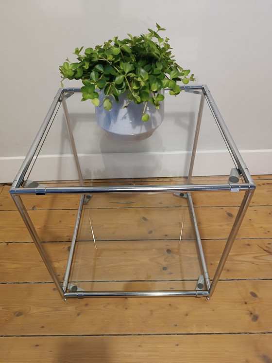 Image 1 of Vintage side table Cadovius Abstracta, 2 glass plates