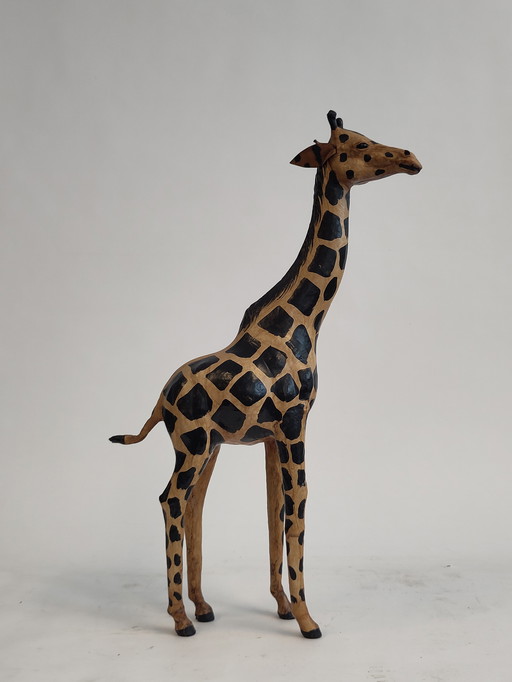 Girafe en cuir vintage