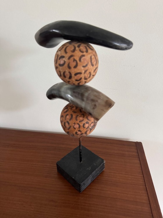 Image 1 of Rare sculture in corno di bufalo