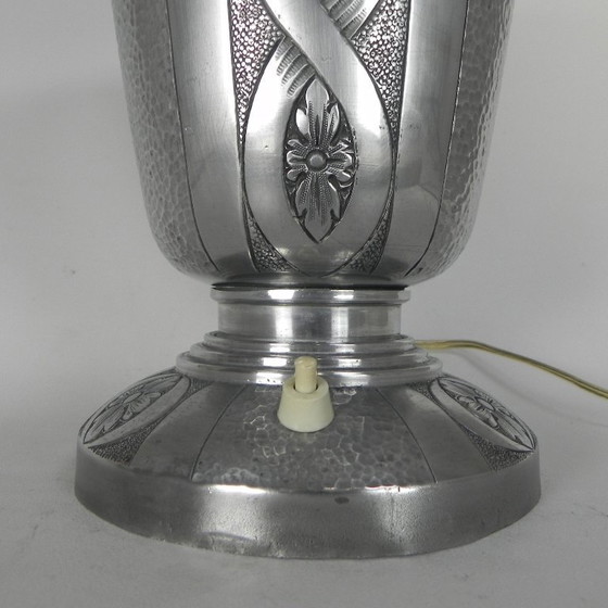 Image 1 of Art-Deco-Tischleuchte aus Aluminium, Stehleuchte, 1930er Jahre