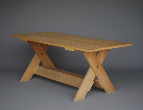 Image 1 of Un raro tavolo da pranzo 'Crate' di Gerrit Rietveld per Cassina, anni '80