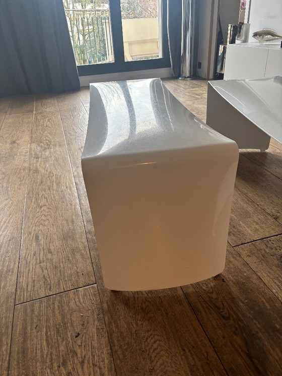 Image 1 of Banco “Le Banc” de Xavier Lust / MDF Italia – juego de 2 – aluminio lacado blanco – 110 cm